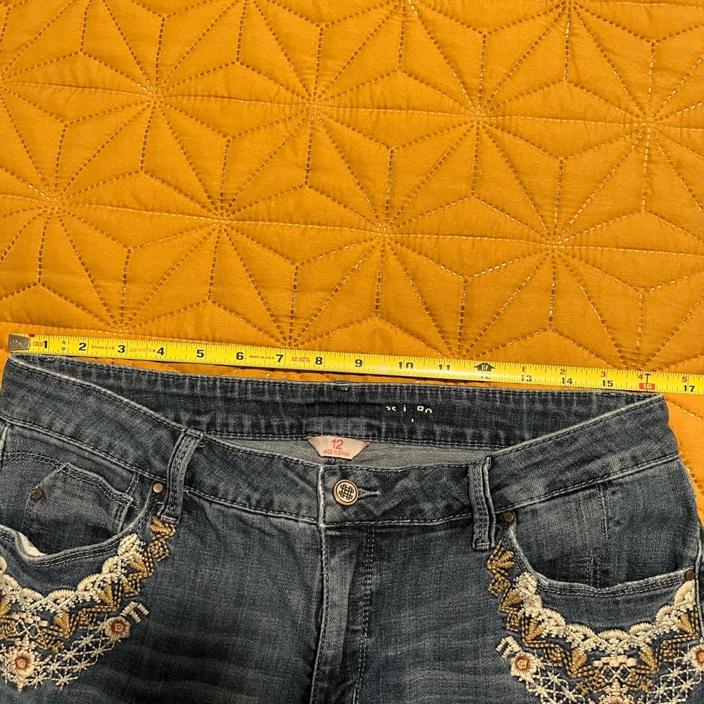 Laurie Felt Blue Curvy Bootcut Jeans with Embellished Sides - Picture 5 of 5